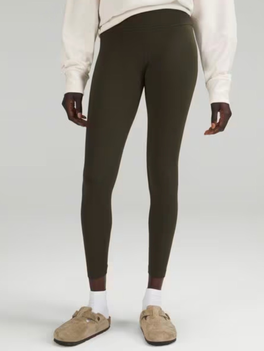Lululemon Align Pant 25" in Dark Olive Green